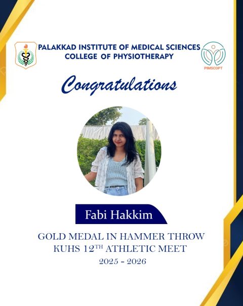 Fabi Hakkim Wins Gold Medal in Hammer Throw – KUHS 12th Athletic Meet 2025–2026