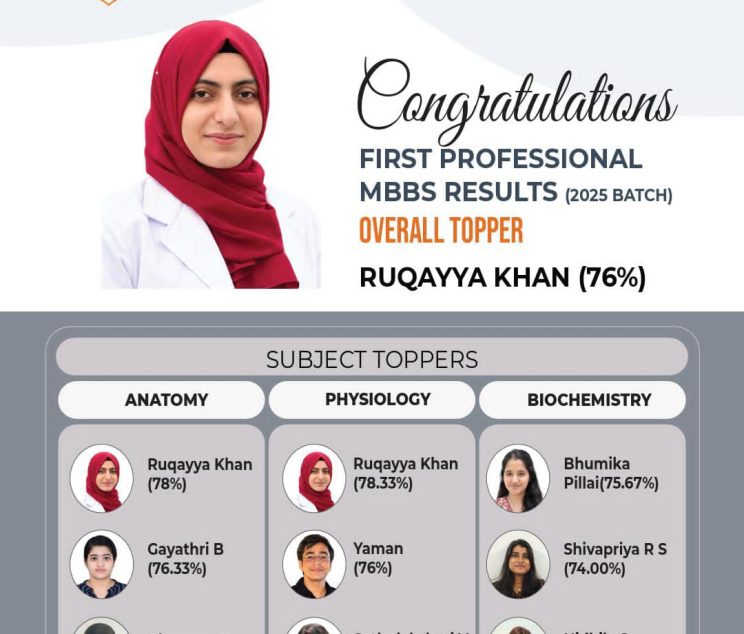 PIMS Student Ruqayya Khan Secures Overall Topper Position in First Professional MBBS Results – 2025 Batch